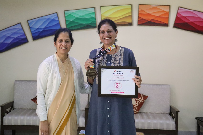 3RD POSITION IN 10 KM RACE IN HALF MARATHON